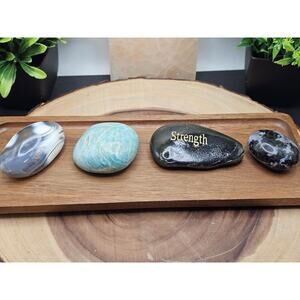 Palm stone gift set w/tray